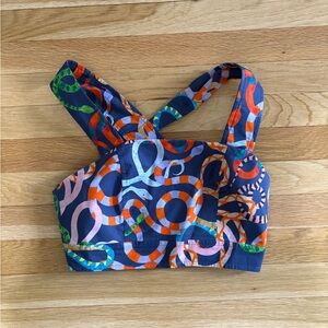 Rachel Antonoff Snake Print Crop Top